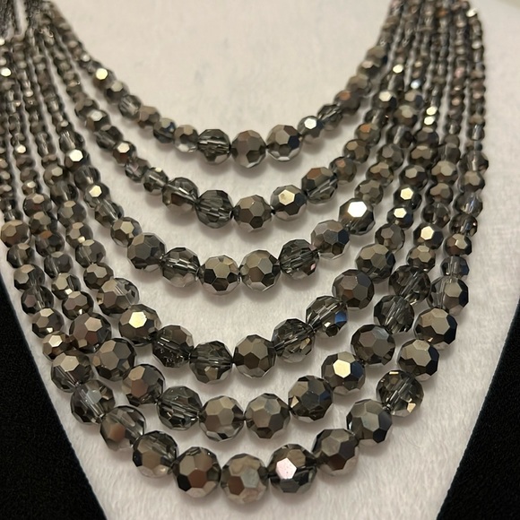 Talbots Gunmetal Cascade Necklace - Picture 3 of 9
